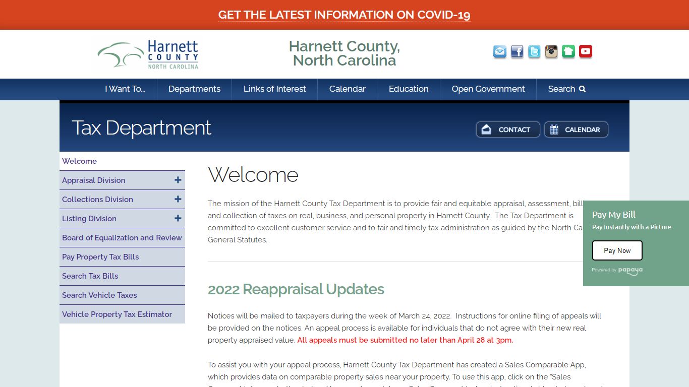 Tax Department: Welcome | Harnett County, North Carolina