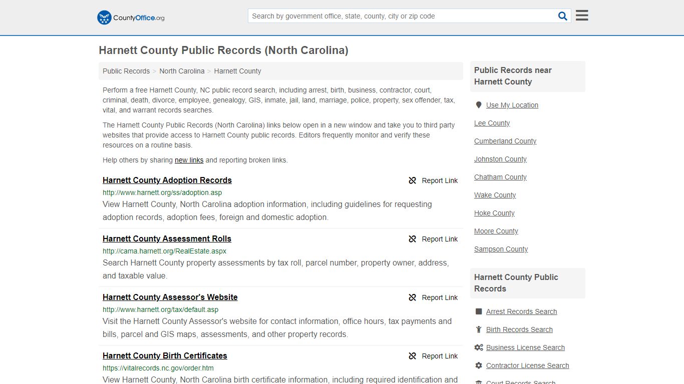 Public Records - Harnett County, NC (Business, Criminal ...